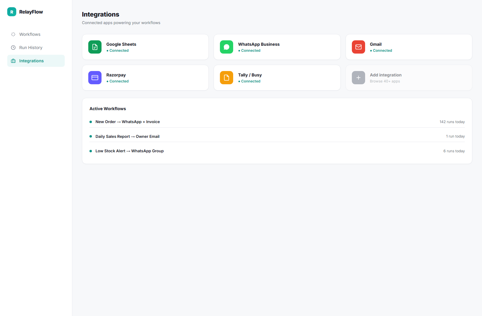 RelayFlow Integrations